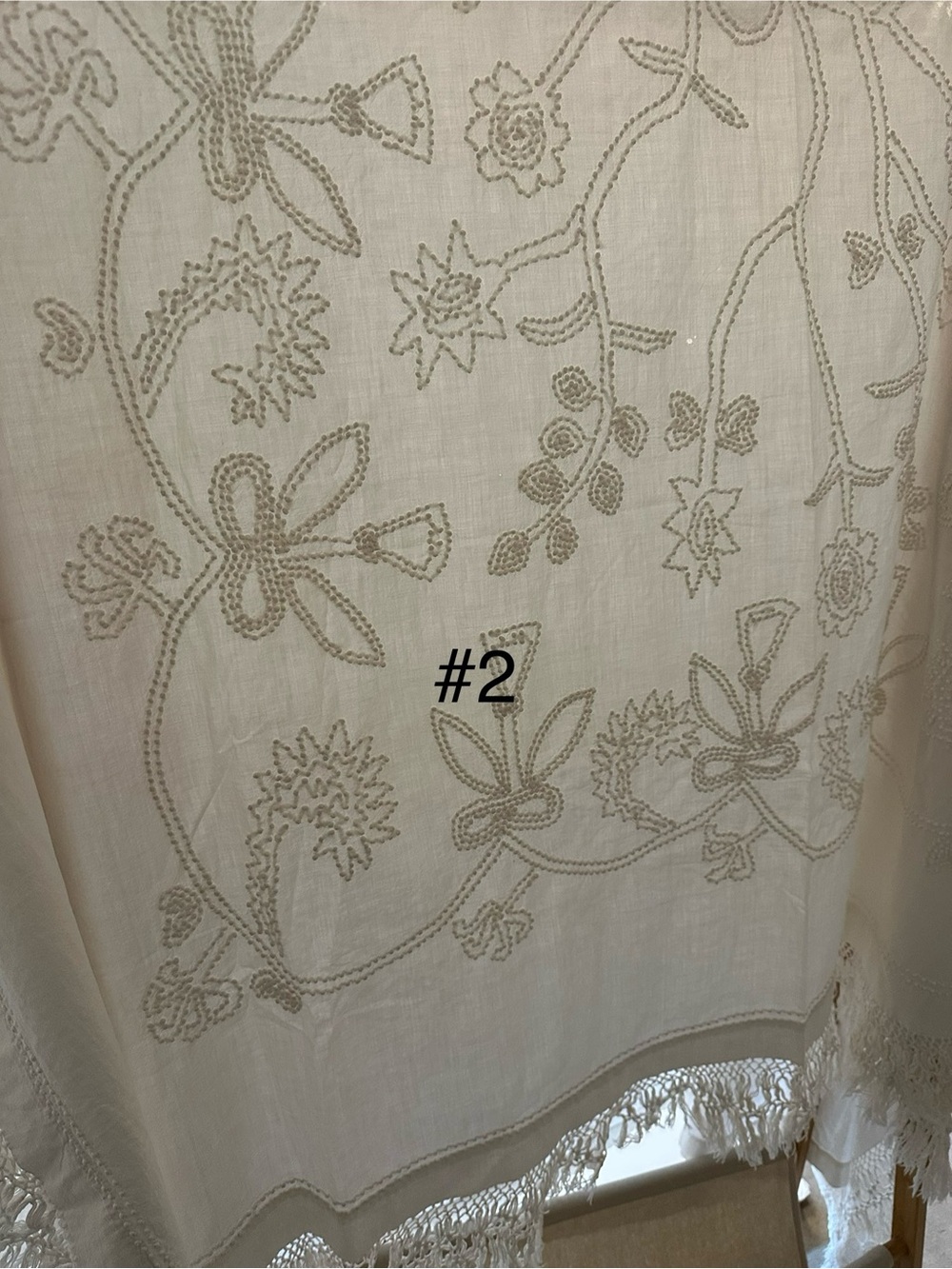 Lightweight Chanel bedspread in white